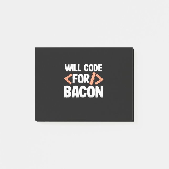 Programmeraren kommer att koda för Bacon Post-it Block (Framsida)
