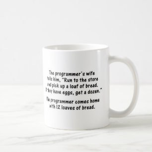 Programmeraren och hans fru - understödja i en kaffemugg