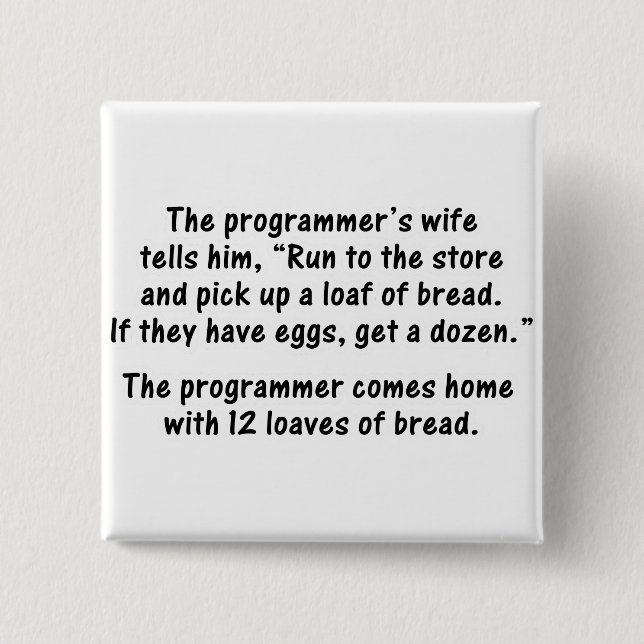 Programmeraren och hans fru - understödja i en knapp (Framsida)