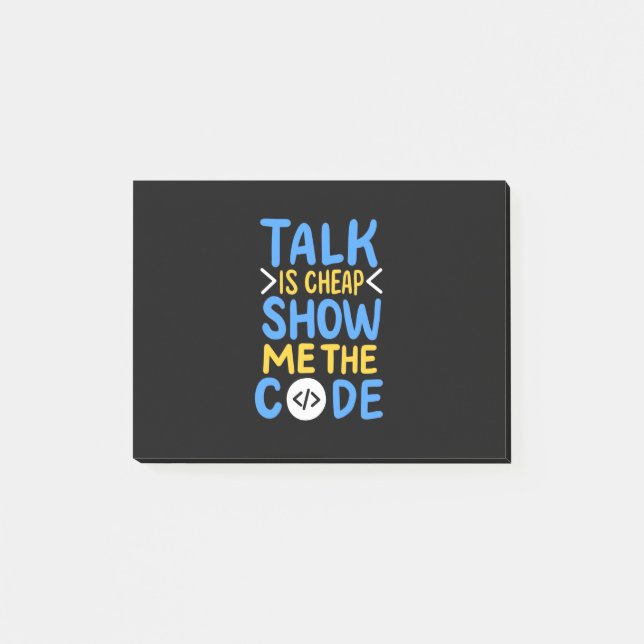 Programmeraren Visa koden Post-it Block (Framsida)