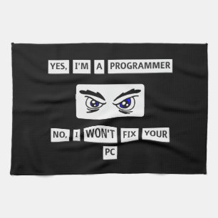 Programmerarens ansvarsfriskrivning T-Shirt Kökshandduk