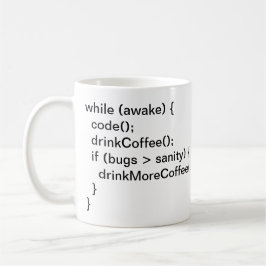 Programmerarens kaffecykel kaffemugg