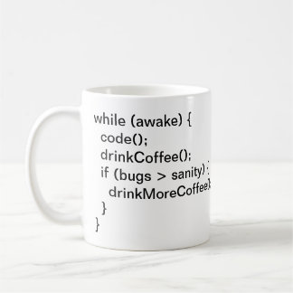 Programmerarens kaffecykel kaffemugg