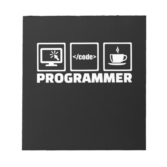 Programmerarens Skriva- och dryckekaffe Anteckningsblock (Framsida)