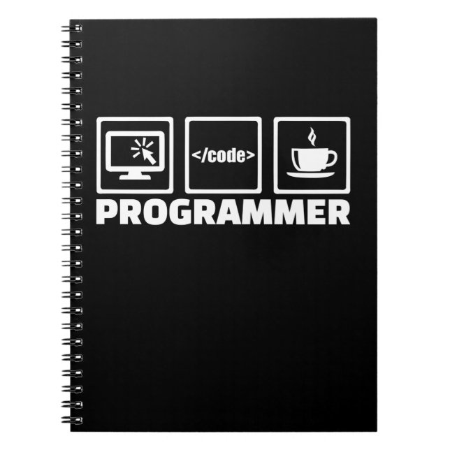Programmerarens Skriva- och dryckekaffe Anteckningsbok (Framsidan)