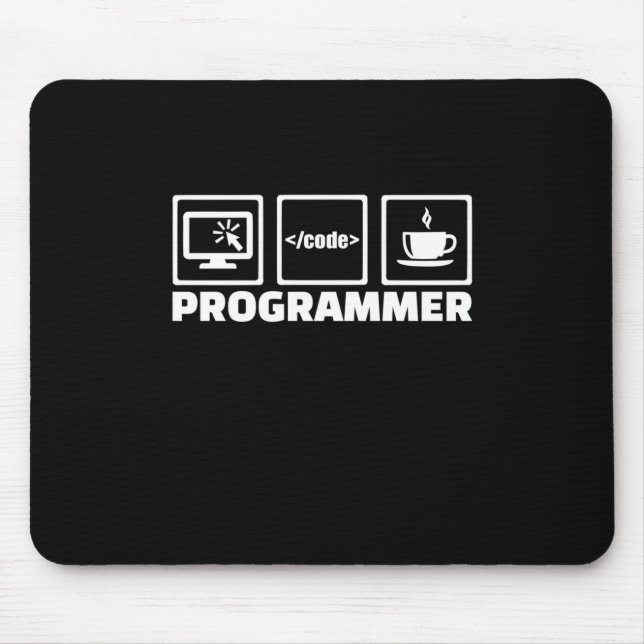 Programmerarens Skriva- och dryckekaffe Musmatta (Framsidan)