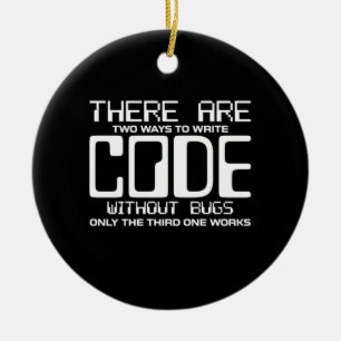 Programmerarens Skriva utan Kryp Julgransprydnad Keramik