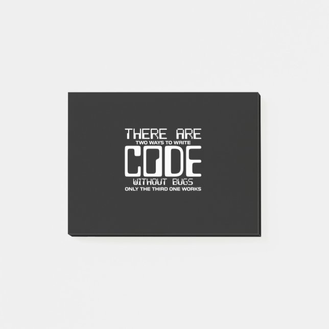 Programmerarens Skriva utan Kryp Post-it Block (Framsida)