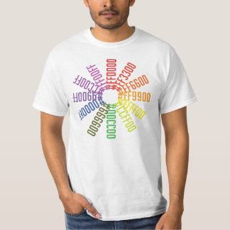 Programmerares färg rullar t shirt