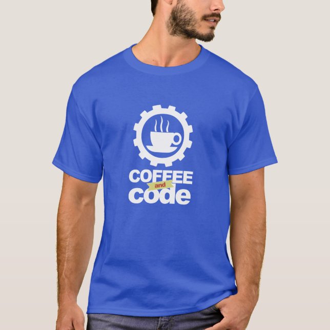 programmeraret-skjorta: kaffe och kodifierar t shirt (Framsida)