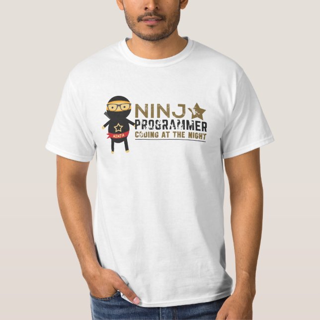 ProgrammerareT-tröja: Ninja programmerare T-shirt (Framsida)