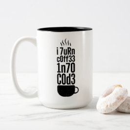 Programmerarhumor – Kaffe till kod Två-Tonad Mugg