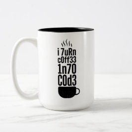 Programmerarhumor – Kaffe till kod Två-Tonad Mugg