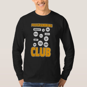 Programmerarklubb Utvecklare Mjukvara Programmerin T Shirt
