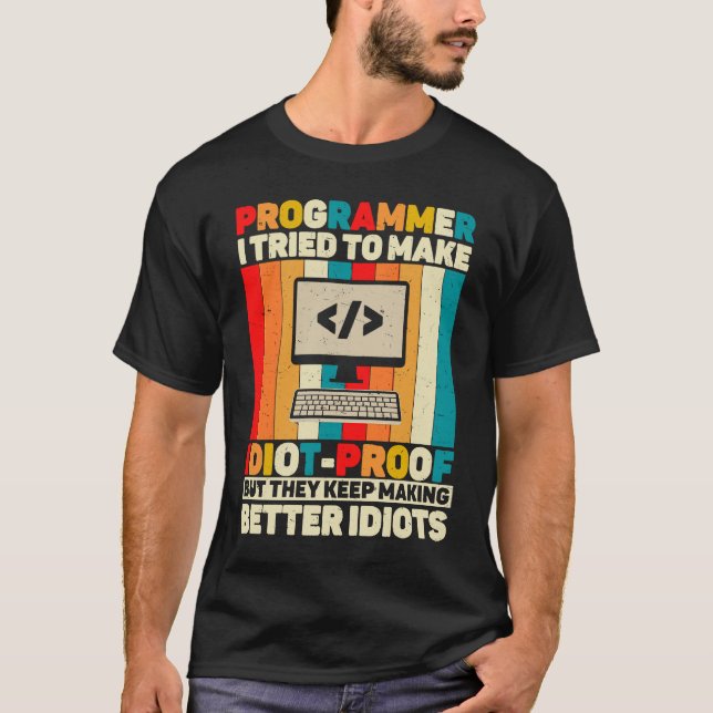 Programmercitatteckendator Ingenjör T Shirt (Framsida)