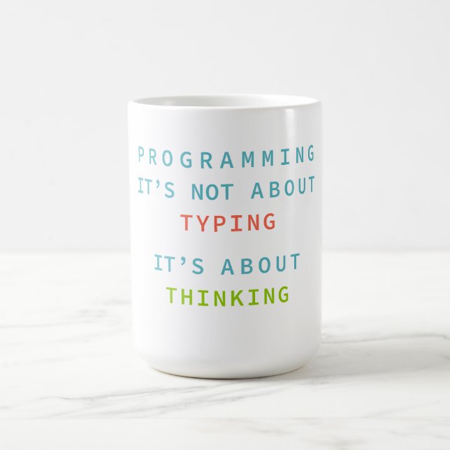 Programmering är att tänka, inte skriva – Utveckla Kaffemugg (Center)