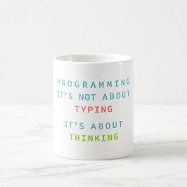 Programmering är att tänka, inte skriva – Utveckla Kaffemugg
