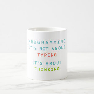 Programmering är att tänka, inte skriva – Utveckla Kaffemugg