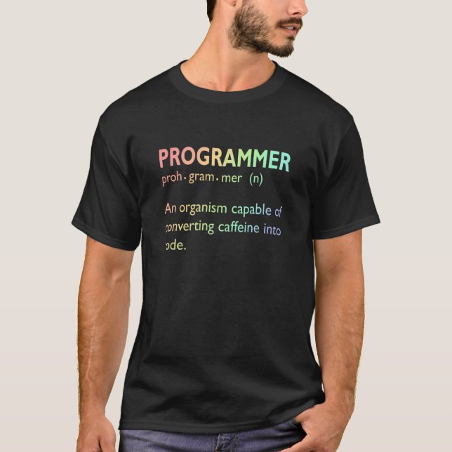 Programmering av Humor Konvertera koffein till kod T Shirt (Framsida)
