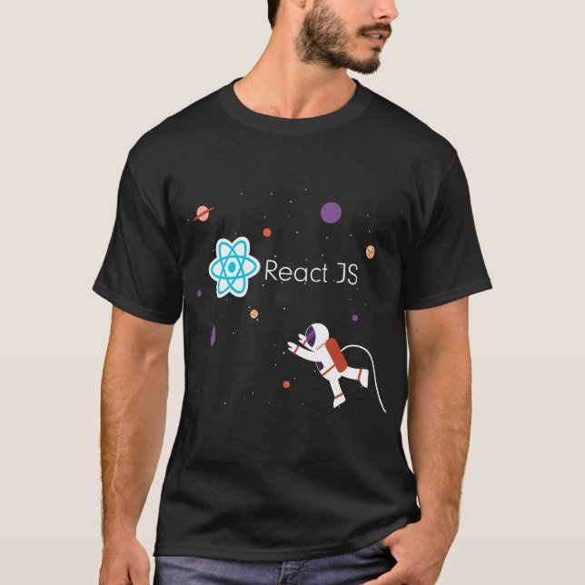 Programmering av JS ReactJS JS Framework T Shirt (Framsida)