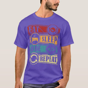 Programmering Computer Science Programmer Eat Code T Shirt