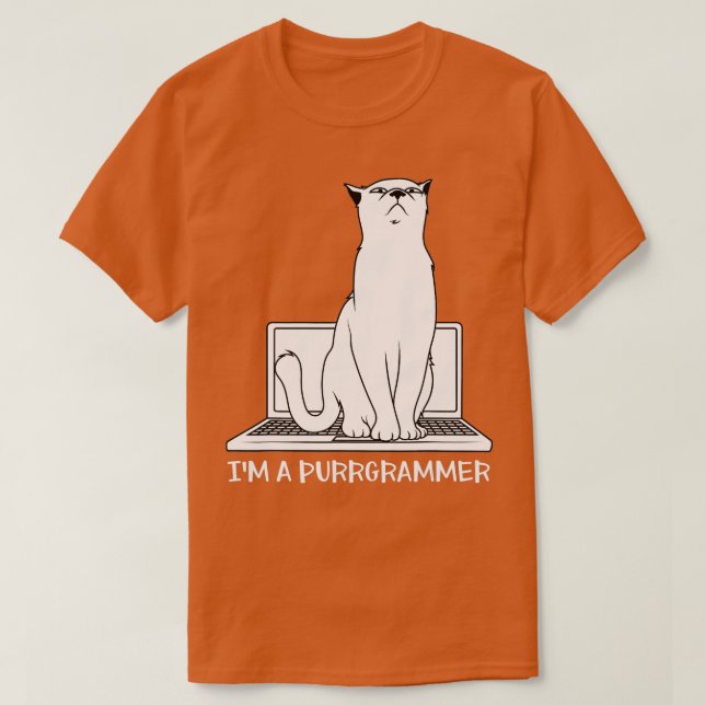 Programmering Developer Coding Cat Programmer T Shirt (Design framsida)