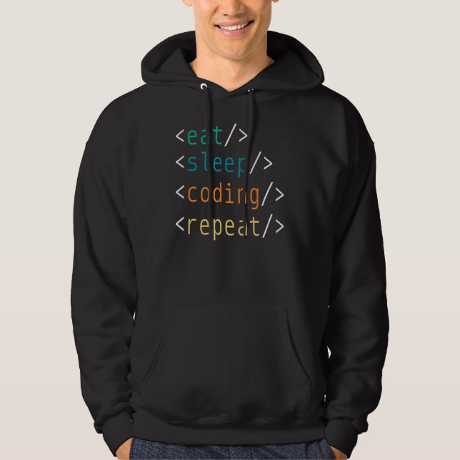 Programmering för datorkodning för datorkodning hoodie (Framsida)