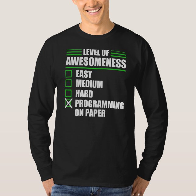 Programmering för Papper datateknik T Shirt (Framsida)