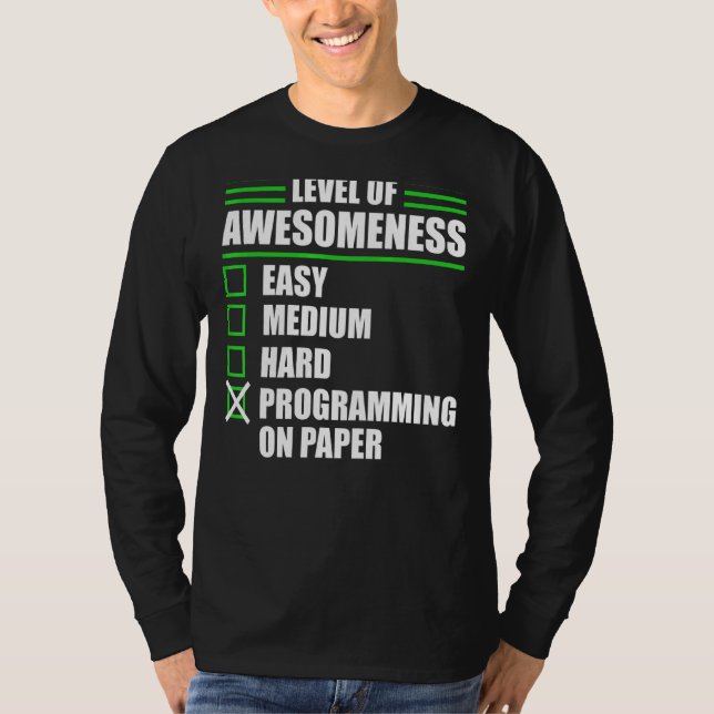 Programmering för Papper datateknik T Shirt (Framsida)