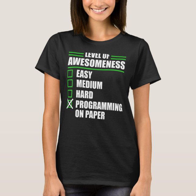 Programmering för Papper datateknik T Shirt (Framsida)