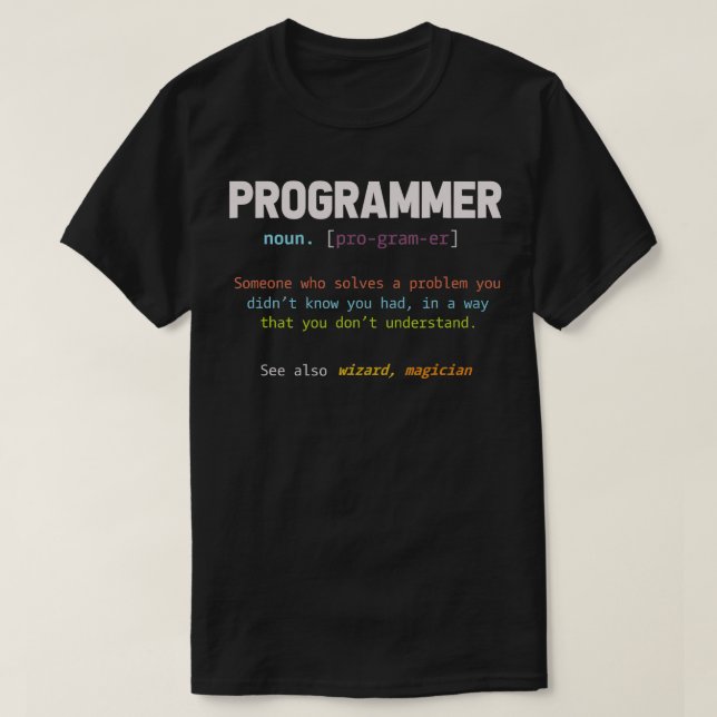 Programmering Funny Computer Geek Gift Definition  T Shirt (Design framsida)