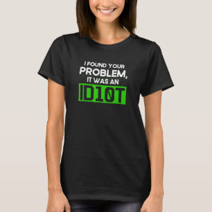 Programmering Id10t Syntax Programmerare Mjukvara T Shirt