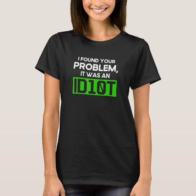 Programmering Id10t Syntax Programmerare Mjukvara  T Shirt (Framsida)