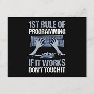 Programmering om det fungerar Rör inte vid den där Vykort