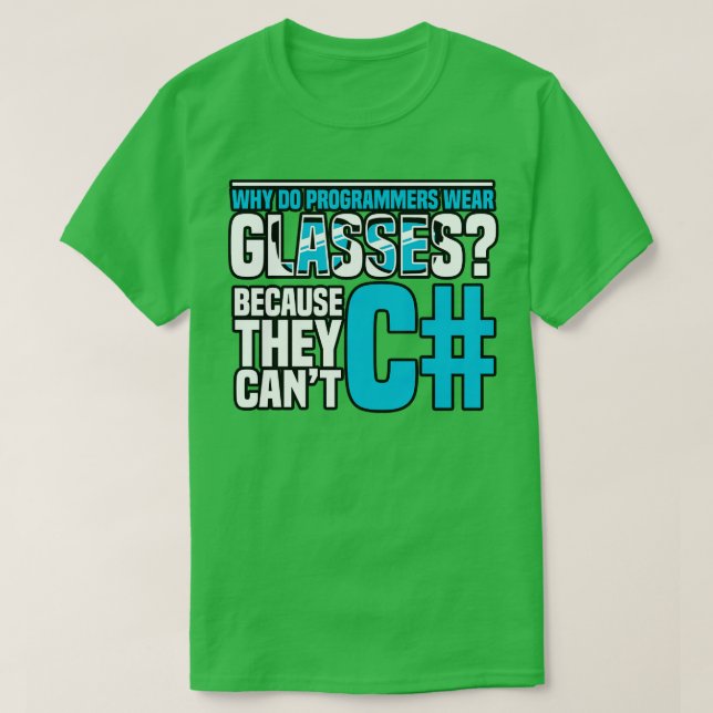 Programmering Varför gör programmerare bära glasög T Shirt (Design framsida)