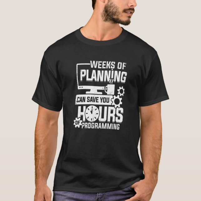 Programmeringskod för en programmerare t shirt (Framsida)