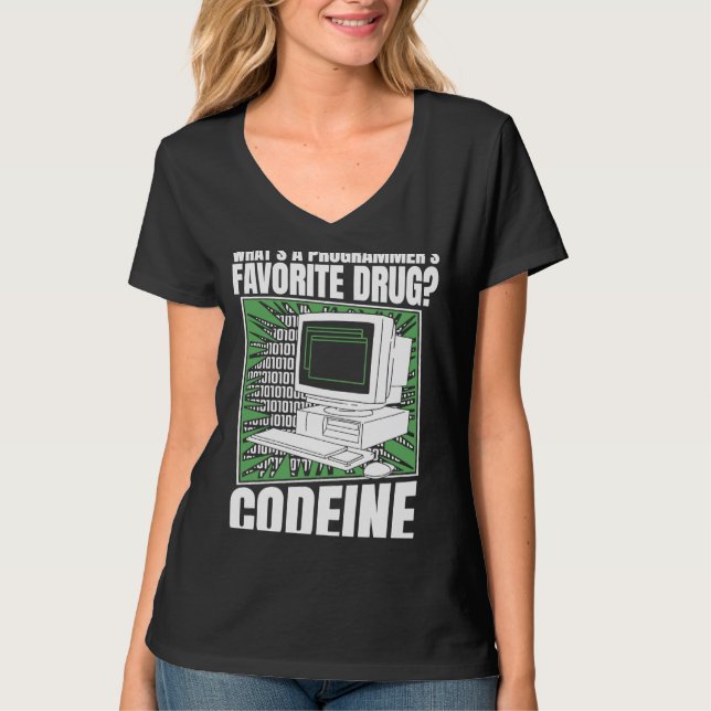 Programmeringskod för kodeine Programmer Software  T Shirt (Framsida)