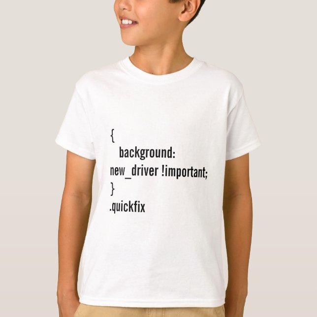 Programmeringsskämt för nya drivrutiner t-shirt (Framsida)