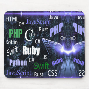 Programmeringsspråk blått musmatta