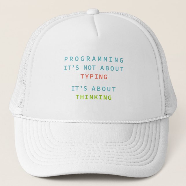 Programmeringstänkande Citat Hatt för Utvecklare Keps (Framsida)