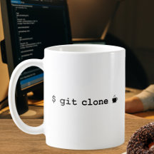 Programmerkaffe Mugg - Git Clone-kaffe