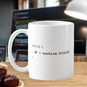 Programmerkaffe Mugg - om kaffe är tomt