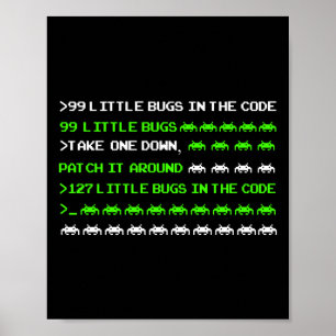 Programmerkod 99 lilla Kryp i koden Poster