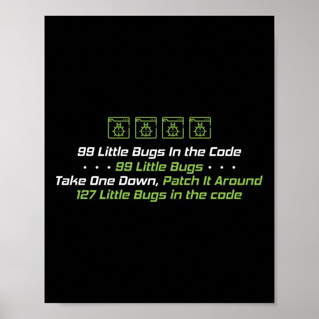 Programmerkod 99 lilla Kryp i koden Poster (Framsidan)