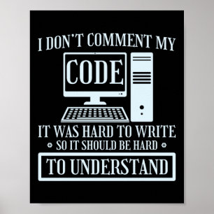 Programmerkod Jag kommenterar inte kod. Det var sv Poster