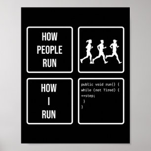 Programmerkoder Hur People Springa hur jag Springa Poster