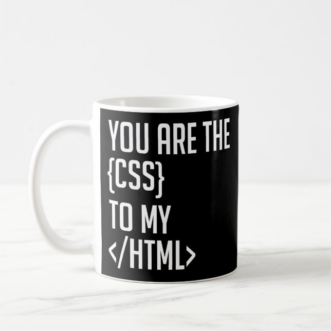 Programmerkoder som du är CSS för min HTML Kaffemugg (Vänster)