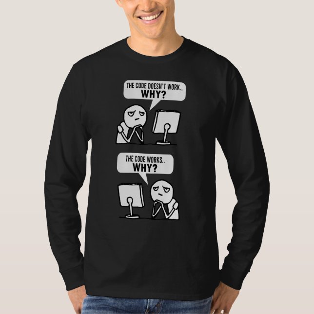 Programmerkodernoder som anger kod fungerar inte v t shirt (Framsida)