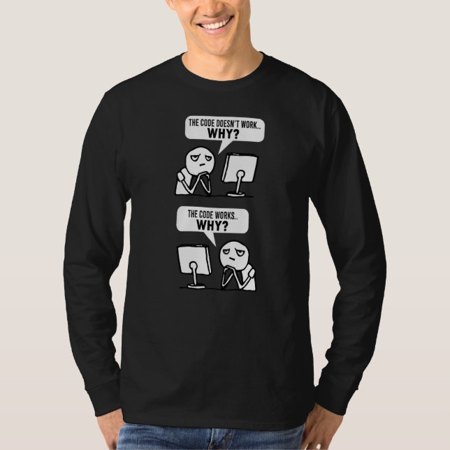 Programmerkodernoder som anger kod fungerar inte v t shirt (Framsida)