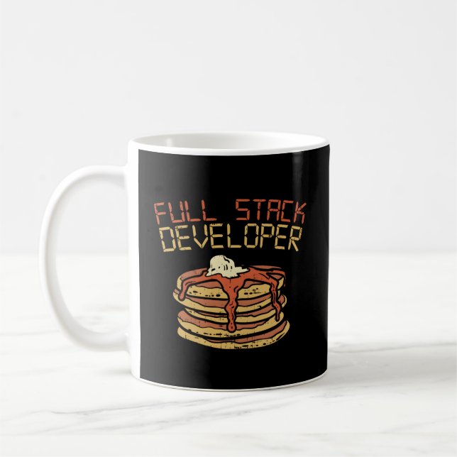 Programmerkodningskoder för fullt Stack Developer Kaffemugg (Vänster)